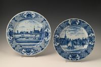 A pair of Delftware plates - image 1