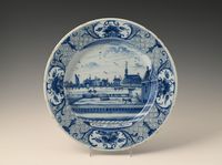 A pair of Delftware plates - image 2