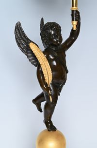 A pair of French Empire patinated bronze and ormolu candelabras - image 8