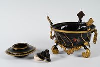 A pewter bouilloire on a stand. - image 4