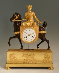 Empire pendule 'laitière à cheval' - afbeelding 1