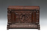 A 17th century oak bridal chest - image 1