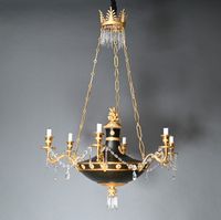 A rare near pair of Russian Empire discus chandeliers - image 5