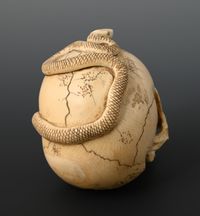 A Japanese ivory skull - image 5