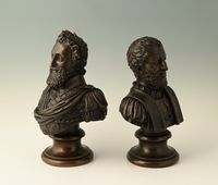 A pair of bronze busts - image 5