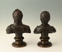 A pair of bronze busts - image 6