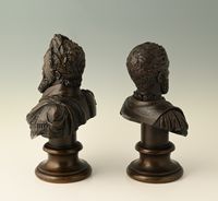 A pair of bronze busts - image 7