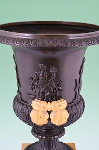 A pair of bronze and ormolu Charles X coupes / candlesticks. - image 4