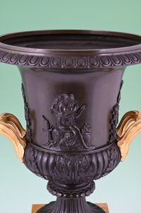 A pair of bronze and ormolu Charles X coupes / candlesticks. - image 7