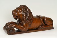 LION,  wooden statue for on the rudder at the stern of a wooden ship. - image 2