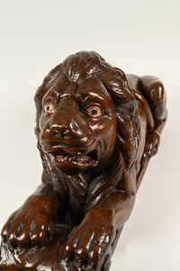 LION,  wooden statue for on the rudder at the stern of a wooden ship. - image 8