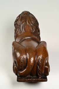 LION,  wooden statue for on the rudder at the stern of a wooden ship. - image 7