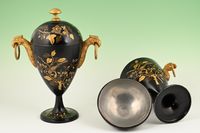 A pair of Dutch lacquered pewter chestnut vases. - image 4