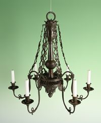 A rare pewter chandelier - image 2