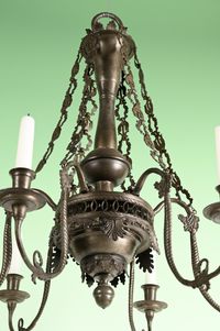 A rare pewter chandelier - image 3