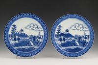 A pair of chinese porcelain 'Scheveningen' dishes - image 1