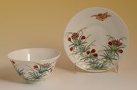A set of six Japanese porcelain cup and saucers - image 3