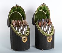 A rare pair of fabulous quality  cutlery boxes - image 1
