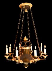 A French Empire discus chandelier - image 1