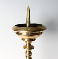 A large pair of bronzse candlestick - image 4