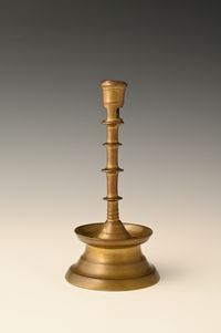 A Dutch bronze candlestick - image 2