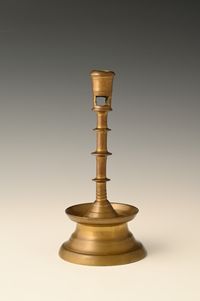 A Dutch bronze candlestick - image 3