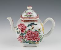 A Chinese porcelain Famille rose  teapot - image 1