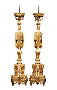 A rare pair of large torchères - image 2
