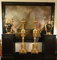A rare pair of large torchères - image 3