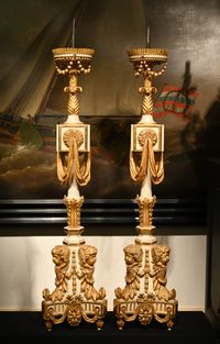 A rare pair of large torchères - image 4