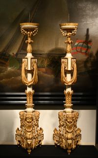A rare pair of large torchères - image 5