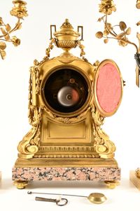 Henry Dasson – Monumental clock with matching candlesticks. - image 4