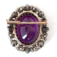 Broche amethist en diamant - afbeelding 3