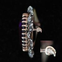 Broche amethist en diamant - afbeelding 4