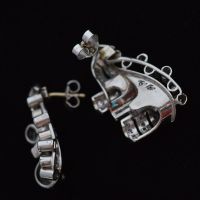 1940s Platinum earrings - image 4