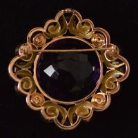 59 ct. Amethist broche - afbeelding 3