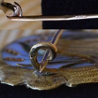 Art Nouveau venster emaille broche - afbeelding 4