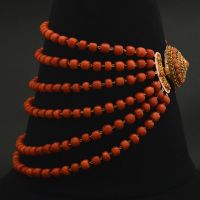 Antiek bloedkoraal collier - afbeelding 3