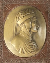 Lava stone cameo of Dante - image 1