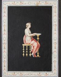 Set of eight gouache drawings - image 1