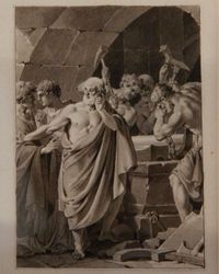 Drawing by Jacques Kuyper: study for print of 'Pythagoras' - image 2