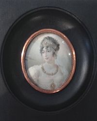Portretminiatuur Caroline Bonaparte - afbeelding 1