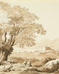 Desprez (attr.): Lago di Bracciano and the Castello Orsini - image 1