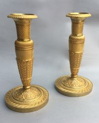 Paar Empire kandelaars - afbeelding 1