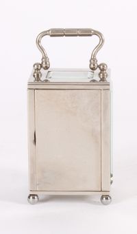 An attractive miniature French nickel plated carriage timepiece circa 1925 - image 3