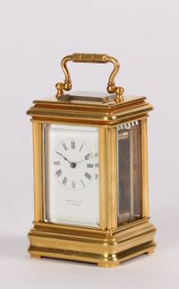 By Reed & Son retailed French miniature gilt brass timepiece circa 1880 - image 1