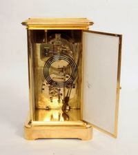 An attractive French brass Sèvres porcelain mounted mantel clock with perpetual calendar, circa 1880 - image 6