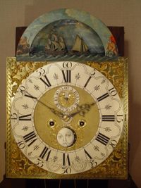 A Dutch Amsterdam burr walnut longcase clock with ships automaton N. Weylandt circa 1750 - image 2
