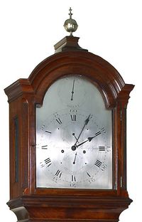 Een fraaie Engelse mahonie staande klok Dwerrihouse Berkley Square London circa 1780 - afbeelding 3