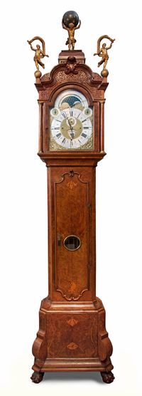 A Dutch Amsterdam burr walnut musical longcase clock, by Gerrit Storm, circa 1735 - image 1